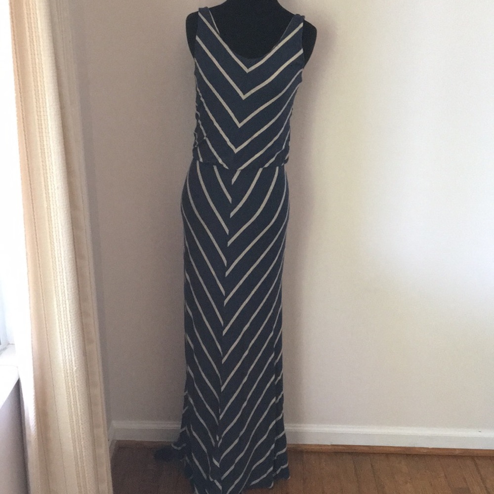 Elan striped maxi dress